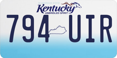 KY license plate 794UIR