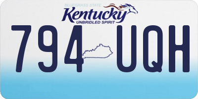 KY license plate 794UQH
