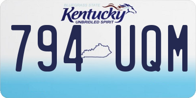 KY license plate 794UQM