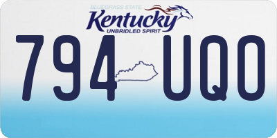 KY license plate 794UQO