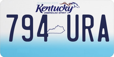 KY license plate 794URA