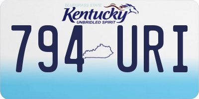 KY license plate 794URI