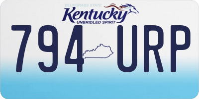 KY license plate 794URP