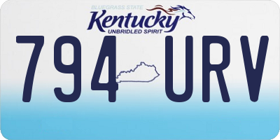 KY license plate 794URV