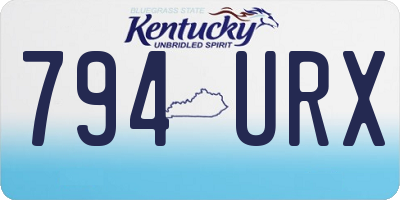 KY license plate 794URX