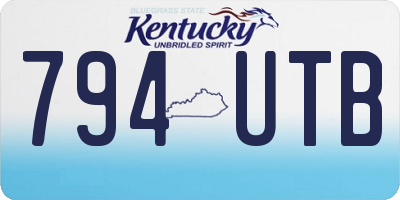 KY license plate 794UTB