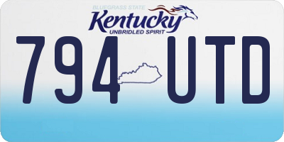 KY license plate 794UTD