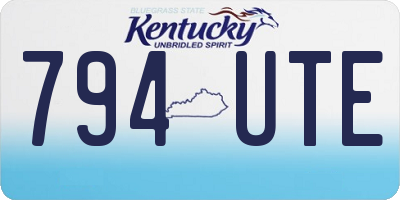 KY license plate 794UTE