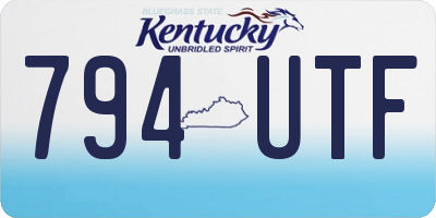 KY license plate 794UTF