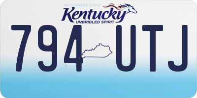 KY license plate 794UTJ