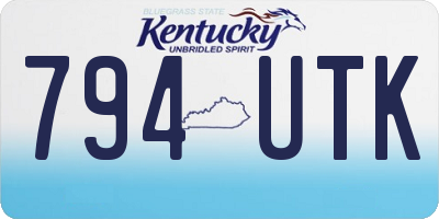 KY license plate 794UTK