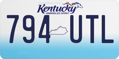 KY license plate 794UTL