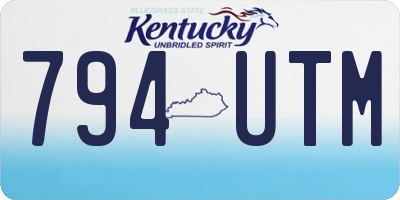 KY license plate 794UTM