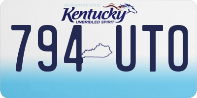 KY license plate 794UTO