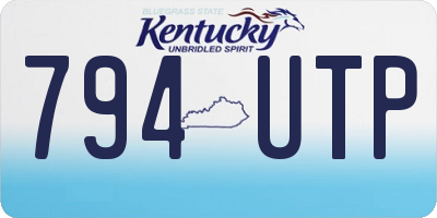 KY license plate 794UTP
