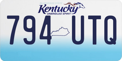 KY license plate 794UTQ