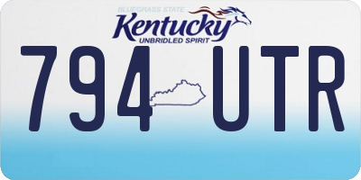KY license plate 794UTR