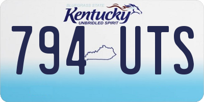 KY license plate 794UTS