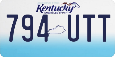 KY license plate 794UTT