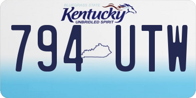 KY license plate 794UTW