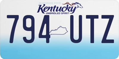 KY license plate 794UTZ
