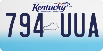 KY license plate 794UUA