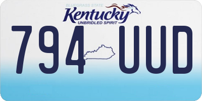 KY license plate 794UUD