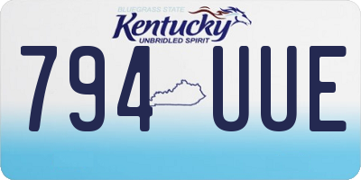 KY license plate 794UUE