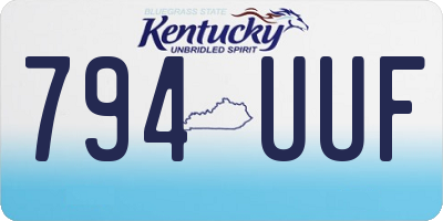 KY license plate 794UUF