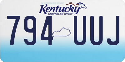 KY license plate 794UUJ