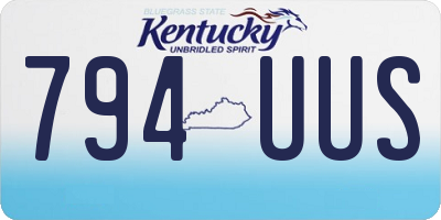 KY license plate 794UUS