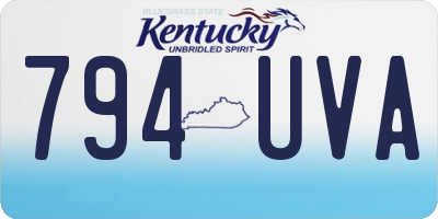 KY license plate 794UVA
