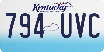 KY license plate 794UVC