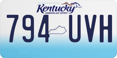 KY license plate 794UVH