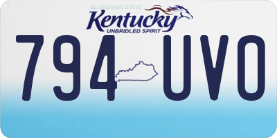 KY license plate 794UVO