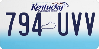 KY license plate 794UVV