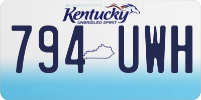 KY license plate 794UWH