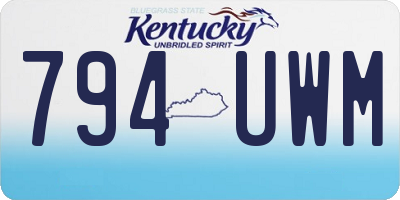 KY license plate 794UWM