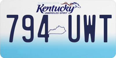 KY license plate 794UWT