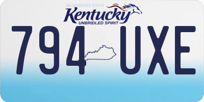 KY license plate 794UXE