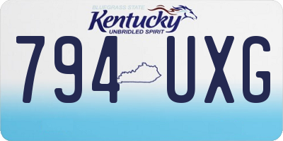 KY license plate 794UXG