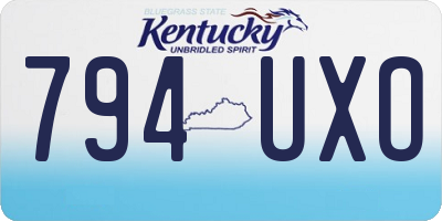 KY license plate 794UXO