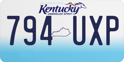 KY license plate 794UXP