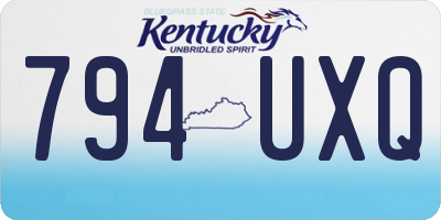KY license plate 794UXQ