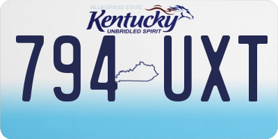 KY license plate 794UXT
