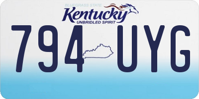 KY license plate 794UYG