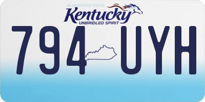 KY license plate 794UYH