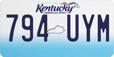 KY license plate 794UYM