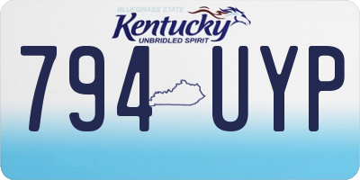 KY license plate 794UYP