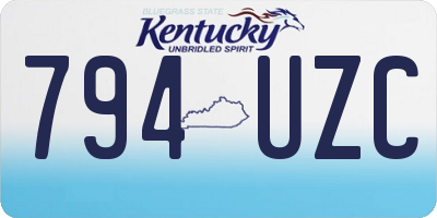 KY license plate 794UZC
